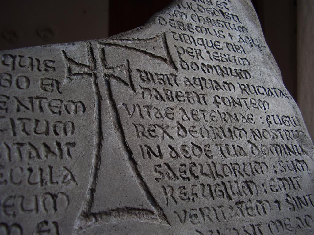 Réplica tablilla del grial. grail tablet replica