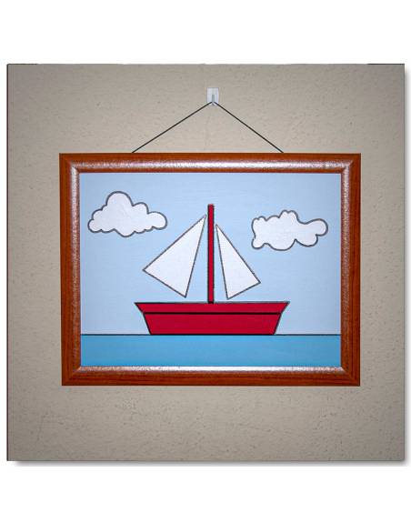 Simpsons boat painting