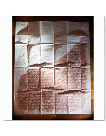 Grail tablet rubbing